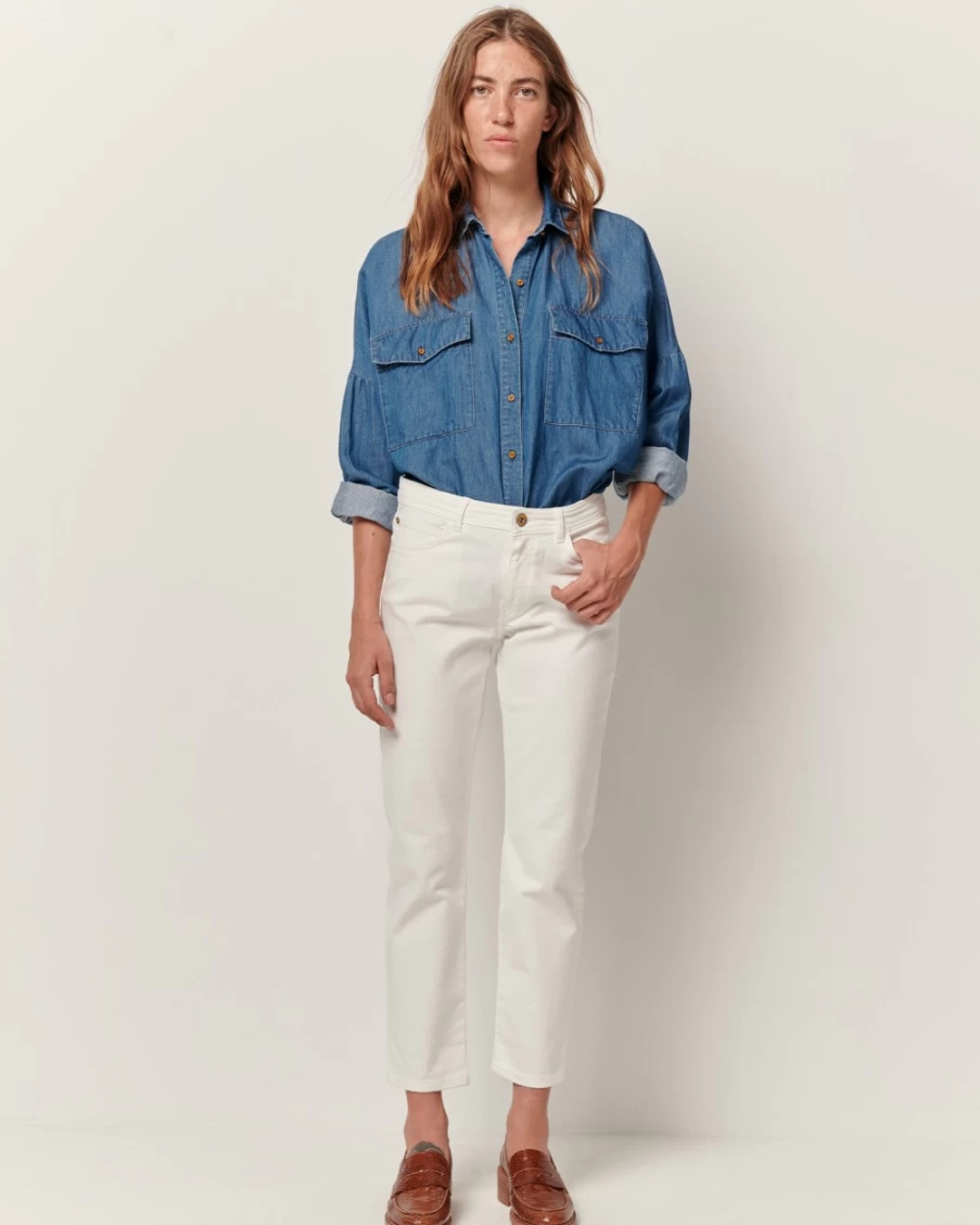 Sessun Women's White Santi Dad O Top